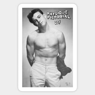 PHYSIQUE PICTORIAL - Vintage Physique Muscle Male Model Magazine Cover Sticker